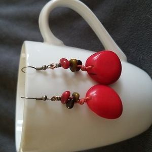 Red Dangle Earrings
